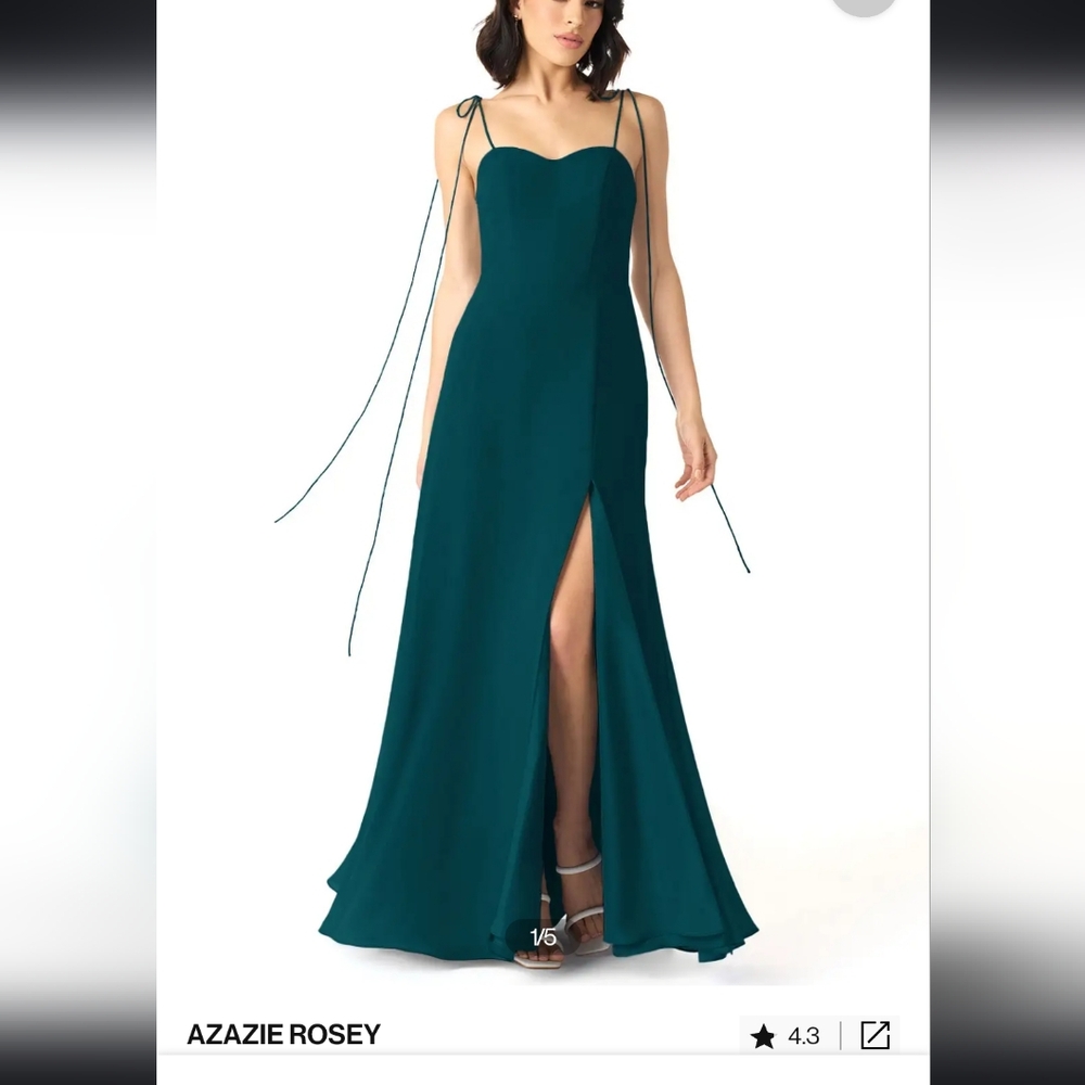 Azazie Pine Rosey Bridemaid Dress